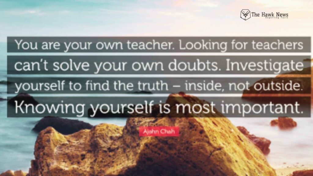 You are your own teacher