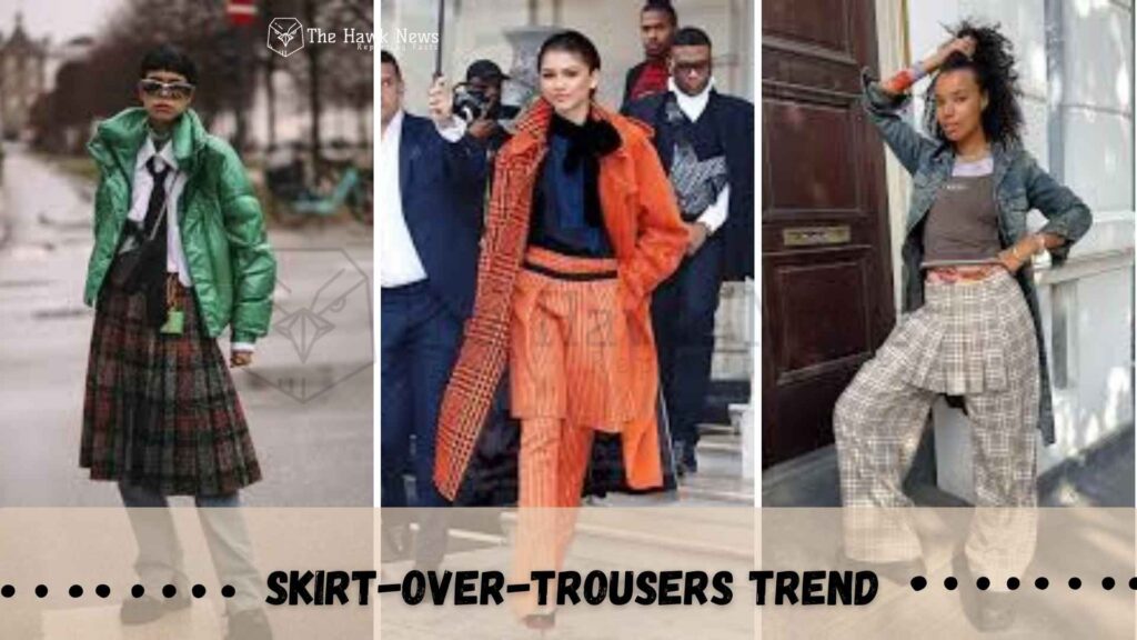The Skirt-Over-Trousers Trend