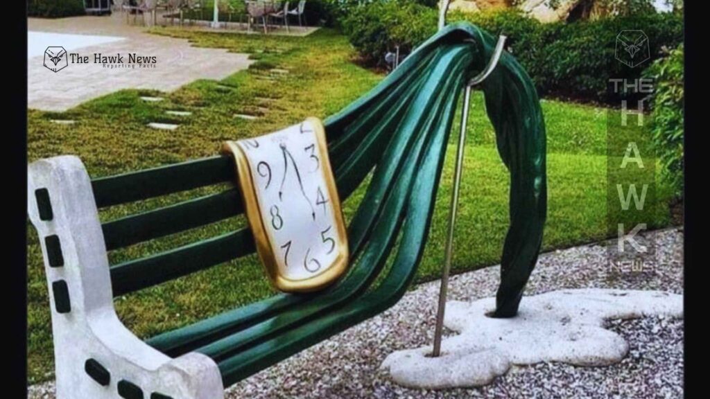 melting-clock bench