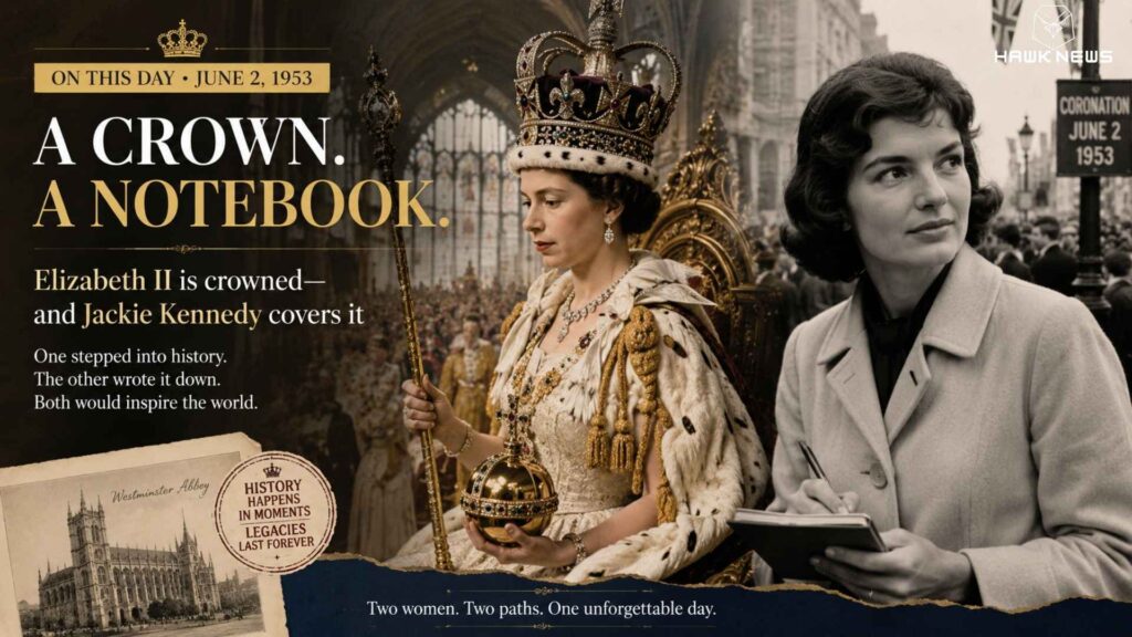 A crown and a notebook