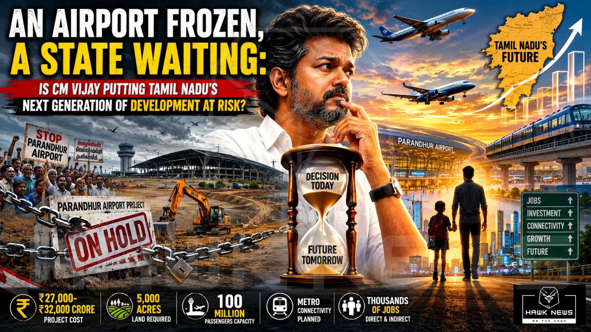 An Airport Frozen, A State Waiting: Is CM Vijay Putting Tamil Nadu's Next Generation of Development at Risk?
